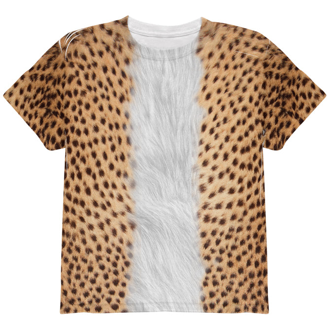 Halloween Costume Cheetah All Over Youth T Shirt Costume Youth T-Shirts Old Glory YLG Multicolored 