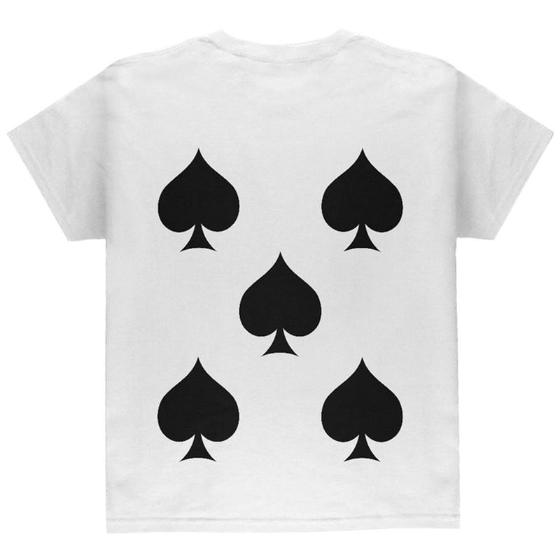 Halloween Five of Spades Card Soldier Costume All Over Youth T Shirt Youth T-Shirts Old Glory   