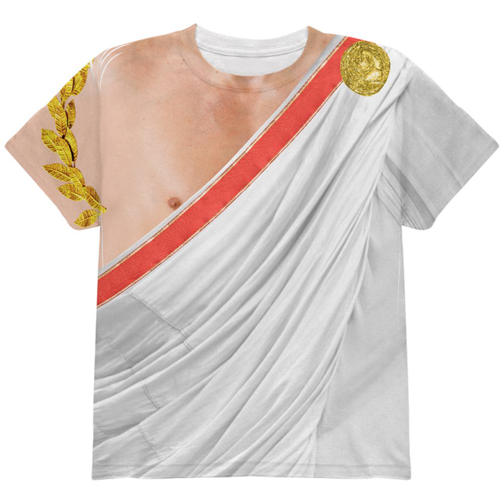 Halloween Costume Roman Toga Costume All Over Youth T Shirt Youth T-Shirts Old Glory LG Multi 