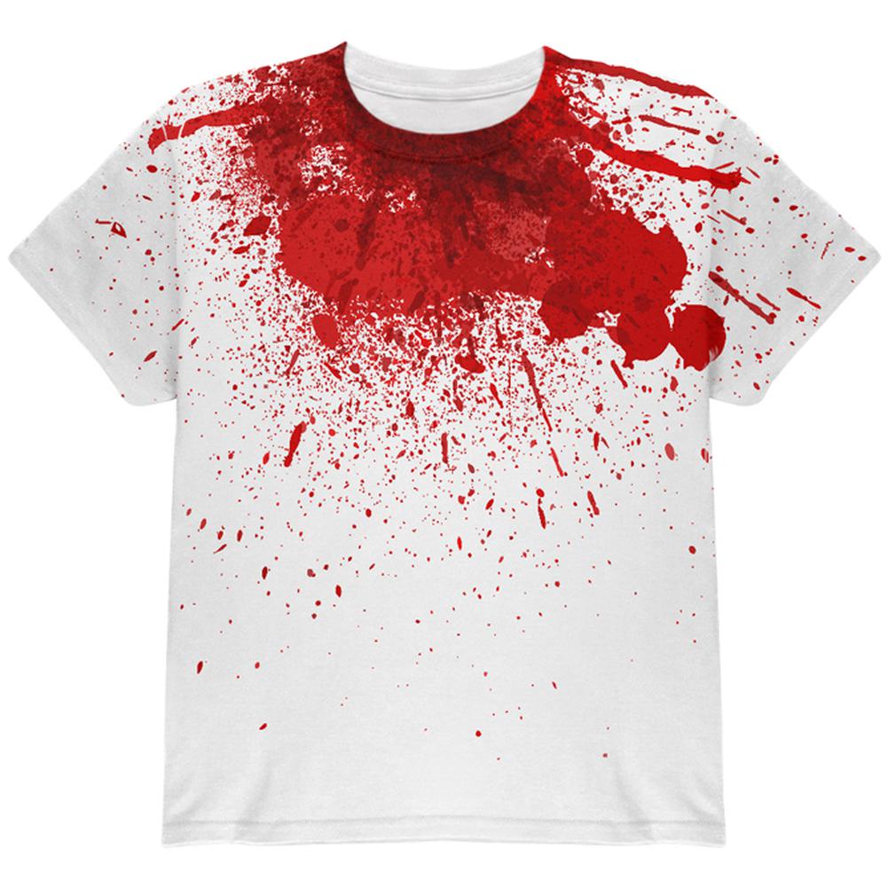 Halloween Horror Movie Victim Decapitation All Over Youth T Shirt Youth T-Shirts Old Glory LG Multi 