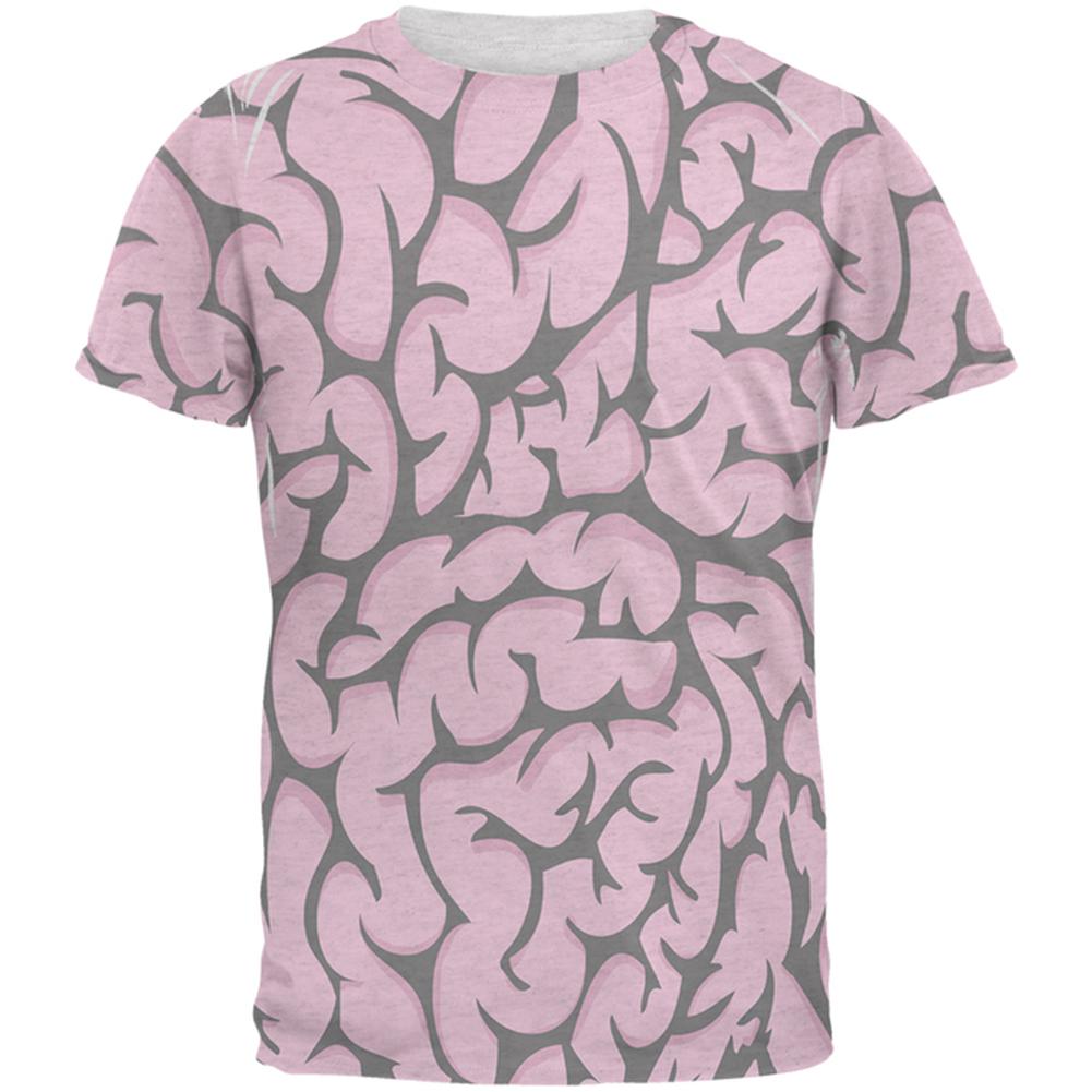 Halloween Pink Brains Costume Mens T Shirt Men's T-Shirts Old Glory 2XL White 