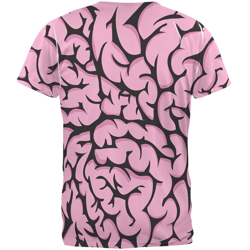 Halloween Pink Brains Costume All Over Mens T Shirt Men's T-Shirts Old Glory   