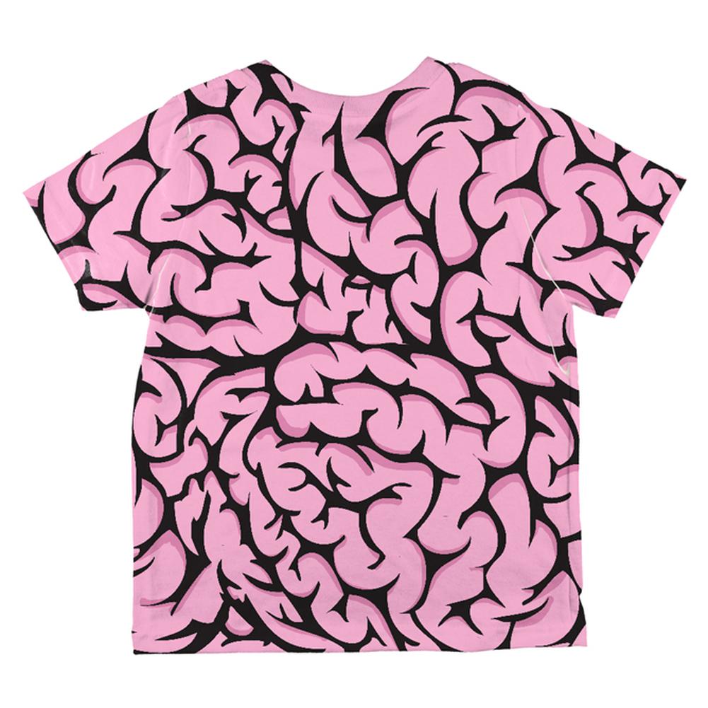 Halloween Costume Pink Brains Costume All Over Toddler T Shirt Toddler T-Shirts Old Glory   