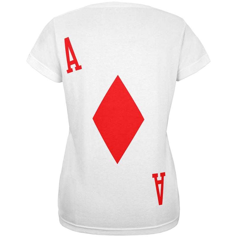 Halloween Ace of Diamonds Card Soldier Costume All Over Womens T Shirt Women's T-Shirts Old Glory   