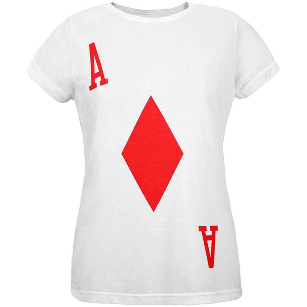 Halloween Ace of Diamonds Card Soldier Costume All Over Womens T Shirt Women's T-Shirts Old Glory 2XL Multi 