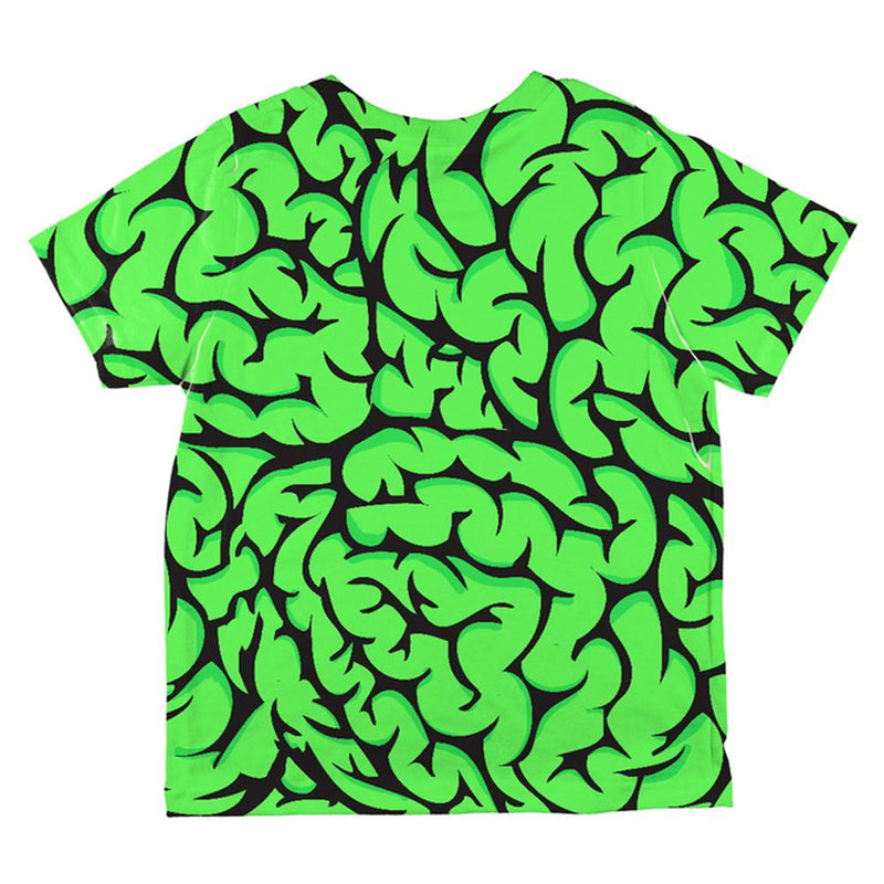 Halloween Green Zombie Brains Costume All Over Toddler T Shirt Toddler T-Shirts Old Glory   