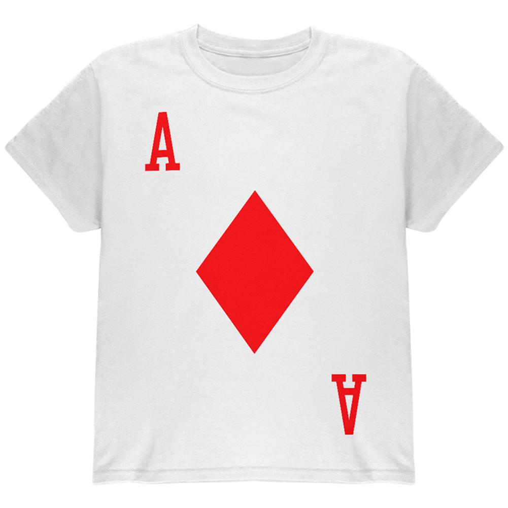 Halloween Ace of Diamonds Card Soldier Costume All Over Youth T Shirt Youth T-Shirts Old Glory LG Multi 