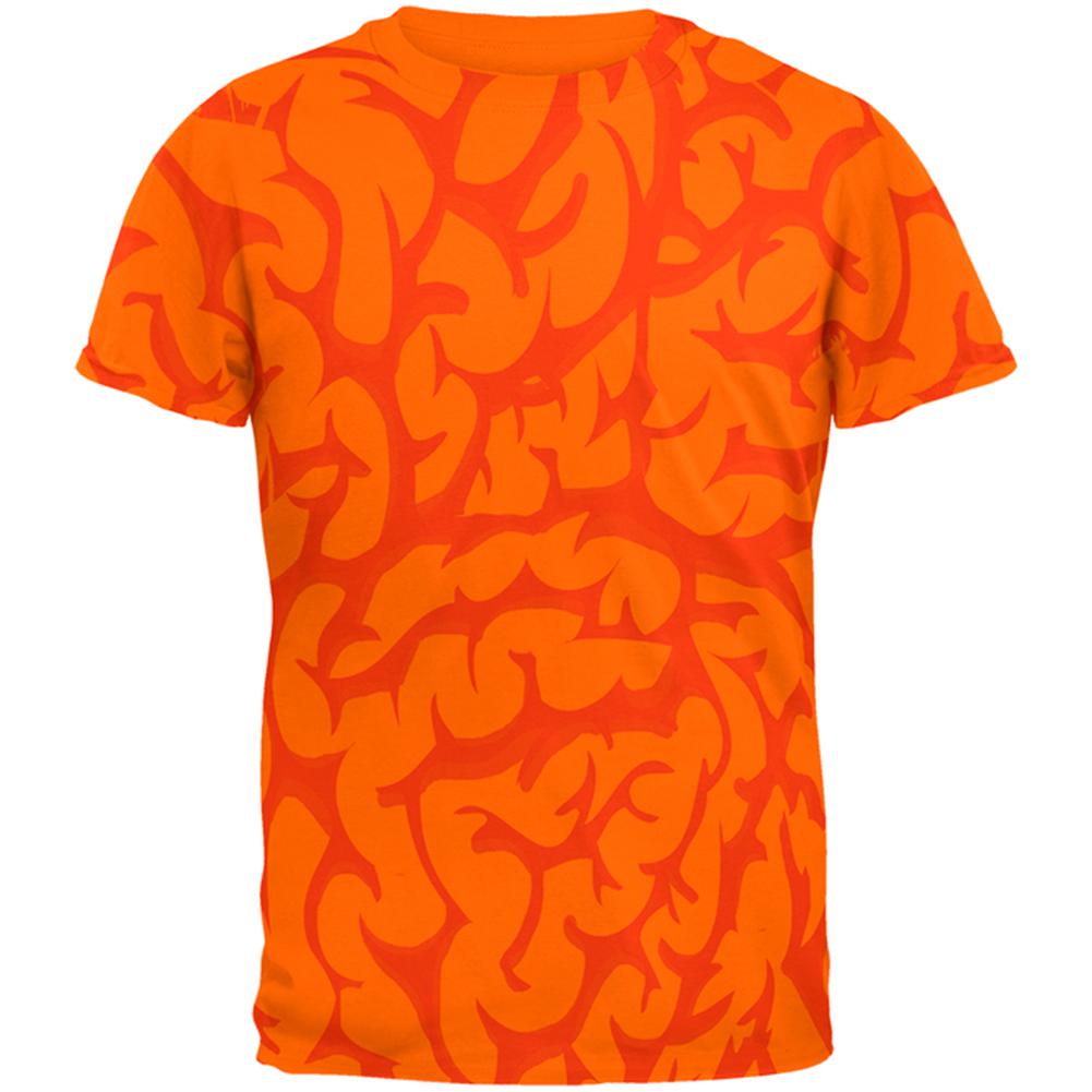 Halloween Big Brain Theory Costume Mens T Shirt Men's T-Shirts Old Glory 2XL Orange 