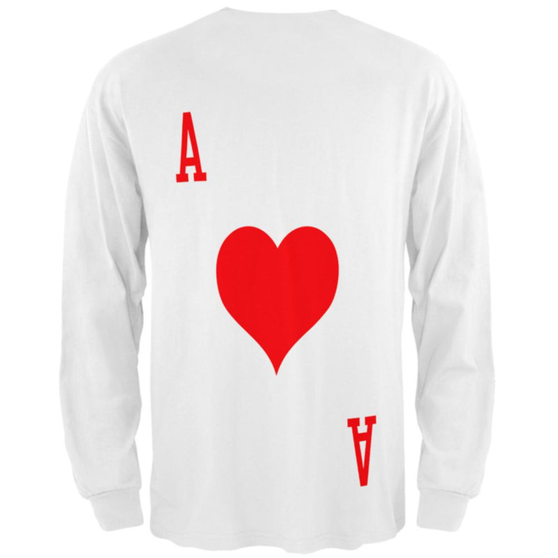 Halloween Ace of Hearts Card Soldier Costume All Over Mens Long Sleeve T Shirt Men's Long Sleeves Old Glory   