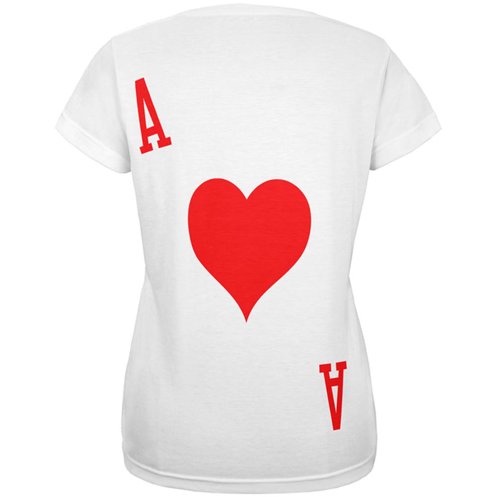 Halloween Ace of Hearts Card Soldier Costume All Over Womens T Shirt Women's T-Shirts Old Glory   