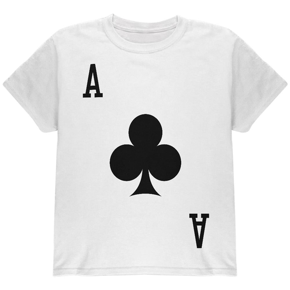 Halloween Ace of Clubs Card Soldier Costume All Over Youth T Shirt Youth T-Shirts Old Glory LG Multi 