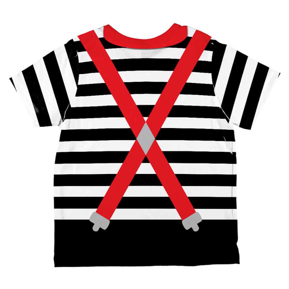 Halloween Costume French Mime Costume All Over Toddler T Shirt Toddler T-Shirts Old Glory   