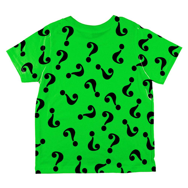 Halloween Riddle Me This Costume All Over Toddler T Shirt Toddler T-Shirts Old Glory   