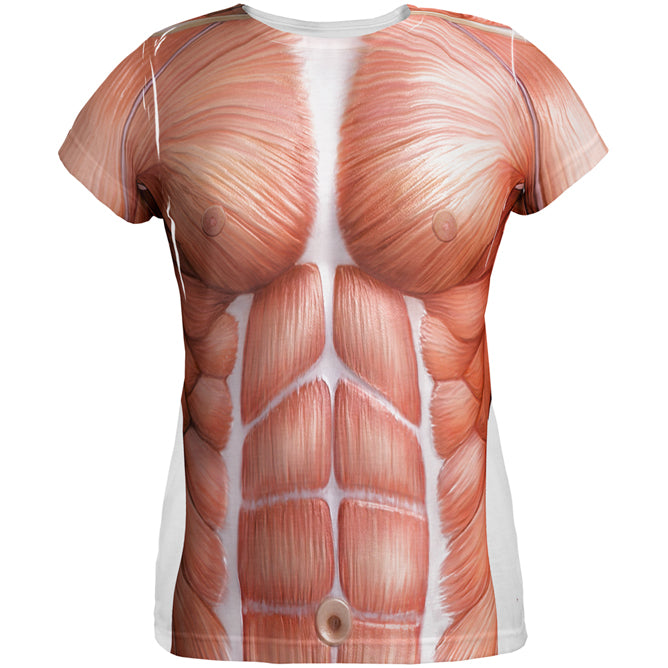 Halloween Muscle Anatomy Costume All Over Womens T Shirt Women's T-Shirts Old Glory LG Multi 