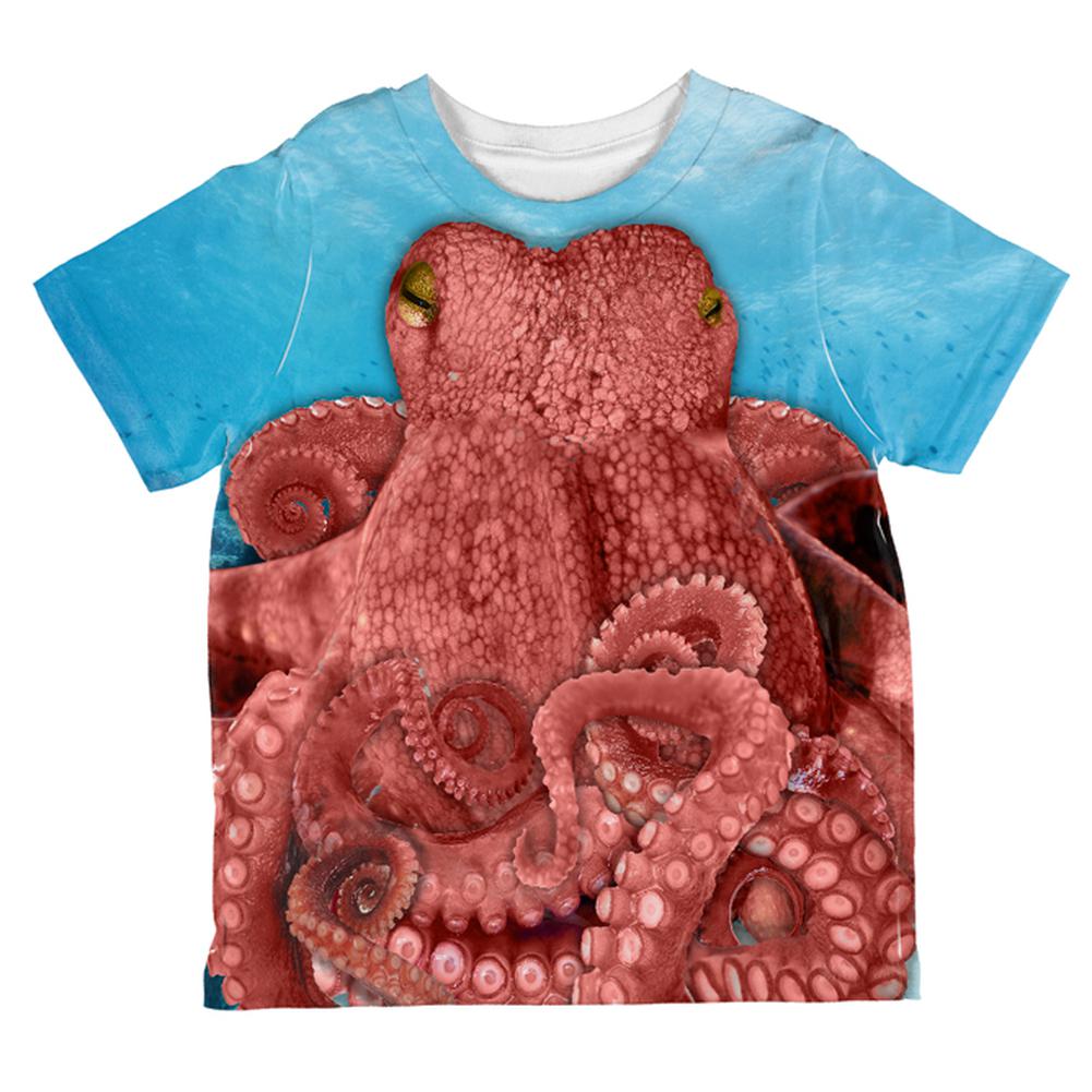 Halloween Octopus Costume All Over Toddler T Shirt Toddler T-Shirts Old Glory 2T Multi 