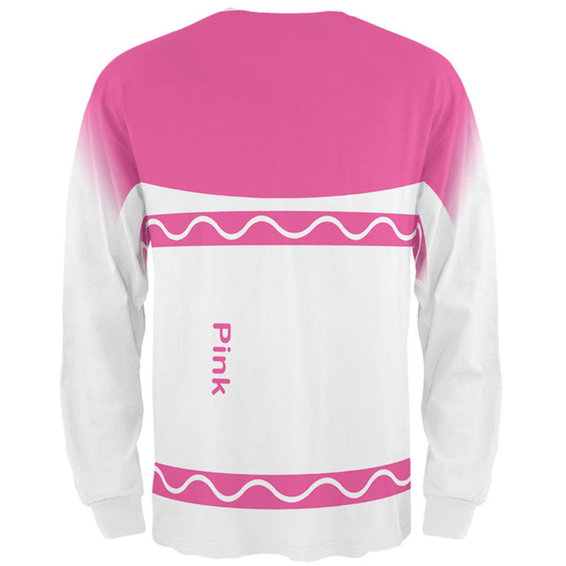 Halloween Marker Costume Pink All Over Mens Long Sleeve T Shirt Men's Long Sleeves Old Glory   