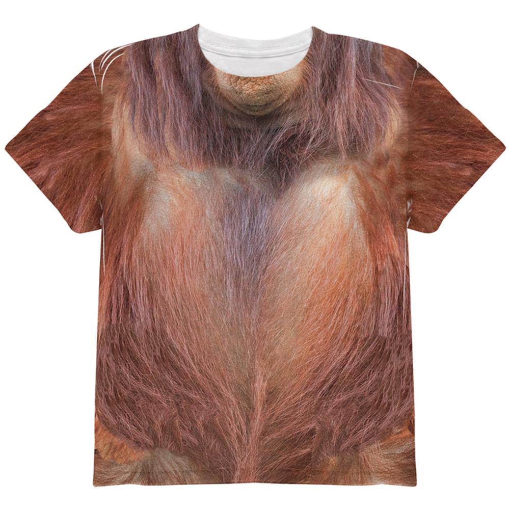 Halloween Orangutan Costume All Over Youth T Shirt Youth T-Shirts Old Glory YLG Multi 