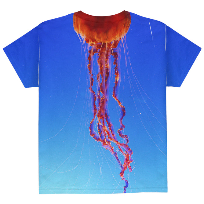 Halloween Costume Orange Nettle Jellyfish Costume All Over Youth T Shirt Youth T-Shirts Old Glory   