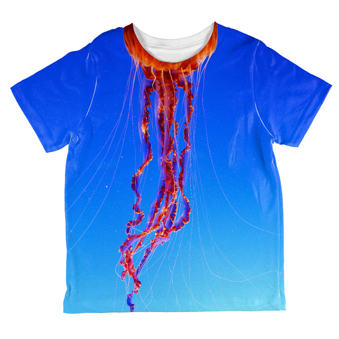 Halloween Costume Orange Nettle Jellyfish Costume All Over Toddler T Shirt Toddler T-Shirts Old Glory 2T Multi 