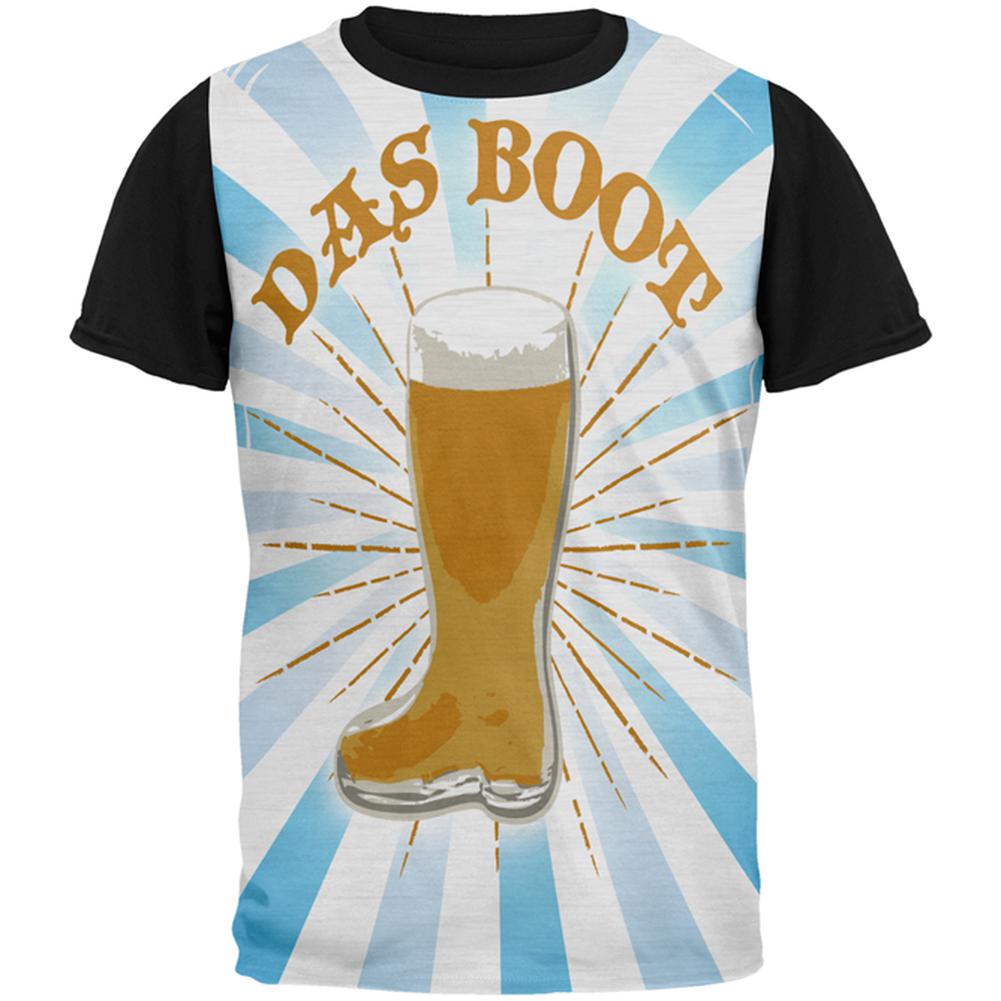 Oktoberfest Das Boot Beer Mug All Over Mens Black Back T Shirt Men's T-Shirts Old Glory MD Multi 