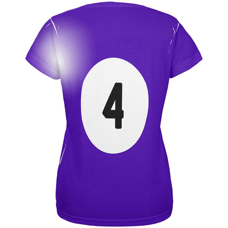 Halloween Billiard Pool Ball Four Costume Womens T Shirt Women's T-Shirts Old Glory   