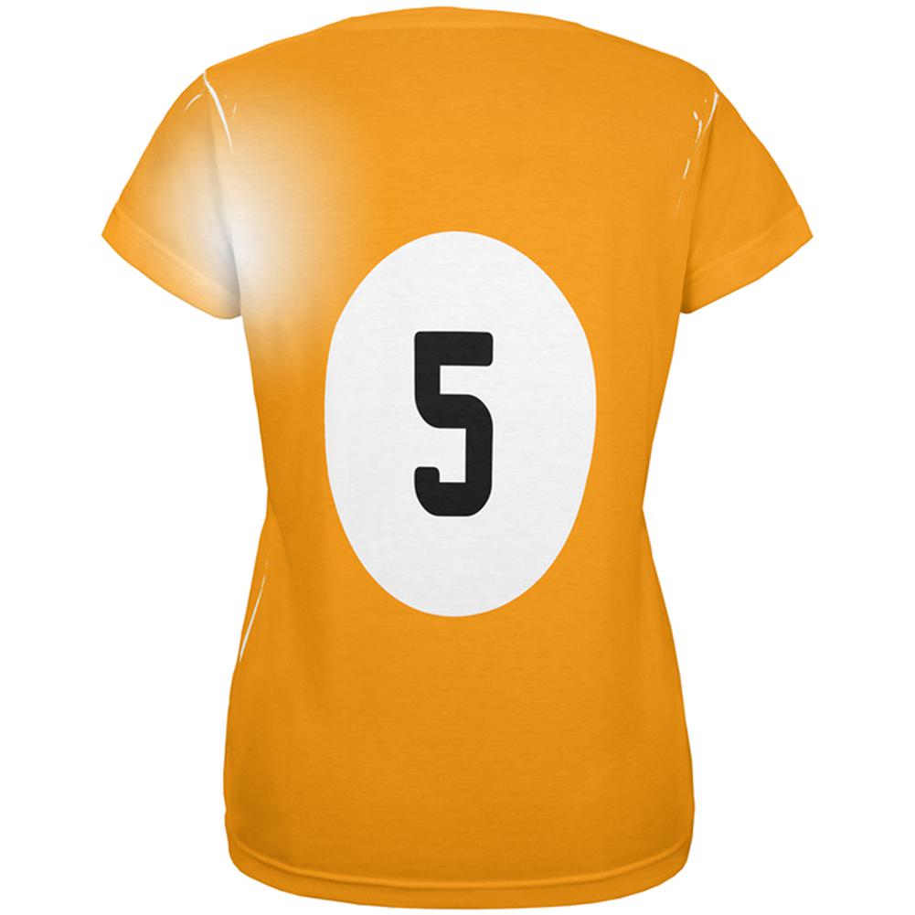 Halloween Billiard Pool Ball Five Costume Womens T Shirt Women's T-Shirts Old Glory   