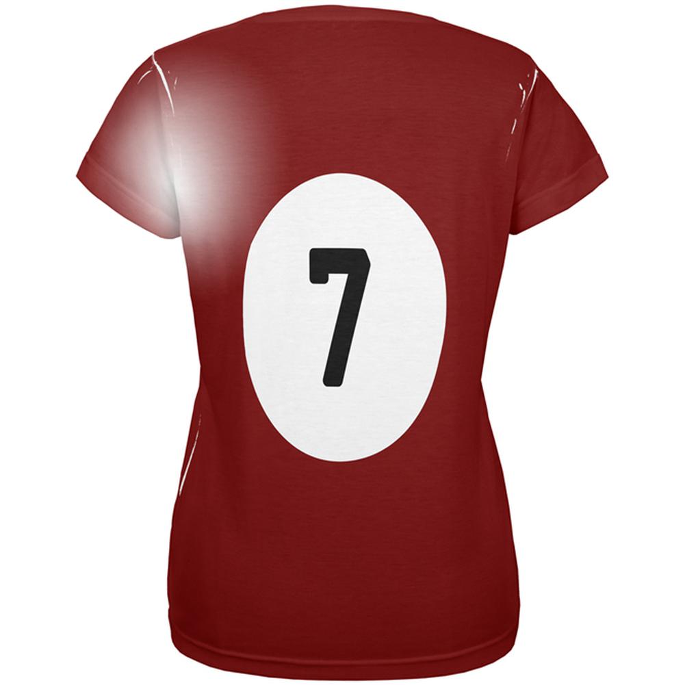 Halloween Billiard Pool Ball Seven Costume Womens T Shirt Women's T-Shirts Old Glory   