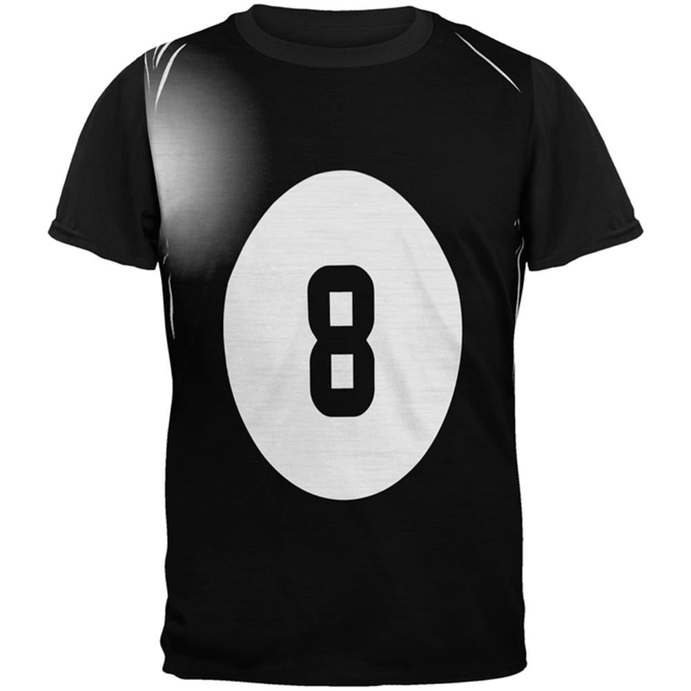 Halloween Billiard Pool Ball Eight Costume Mens Black Back T Shirt Men's T-Shirts Old Glory LG Multi 