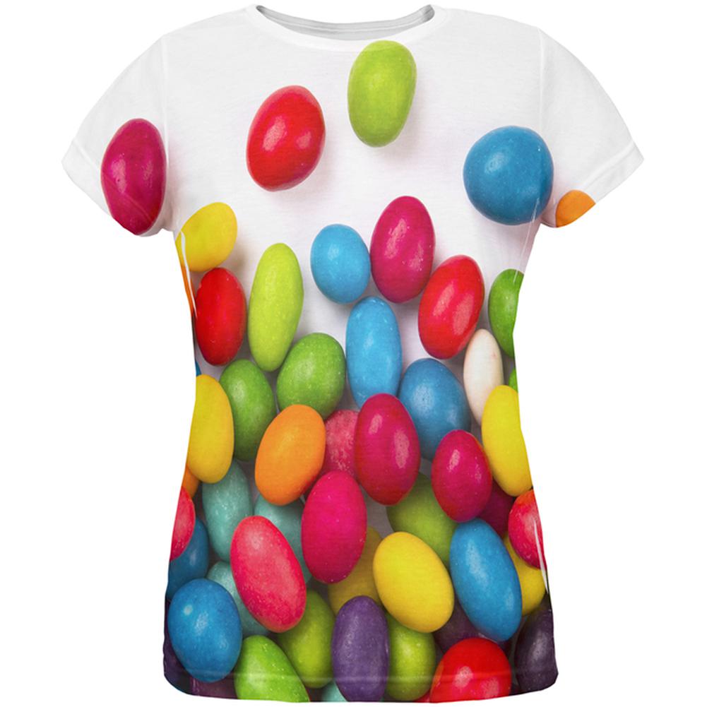 Halloween Jelly Beans All Over Womens T Shirt Women's T-Shirts Old Glory 2XL Multi 