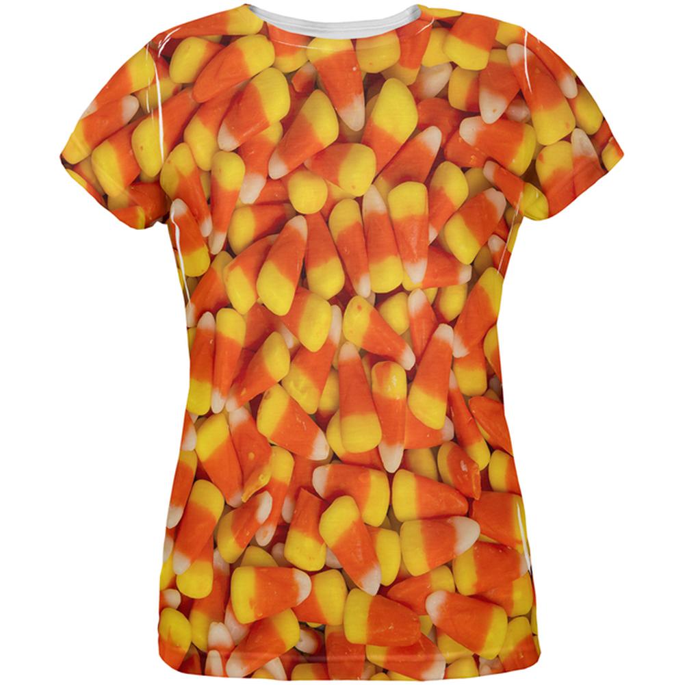 Halloween Candy Corn All Over Womens T Shirt Women's T-Shirts Old Glory 2XL Multi 