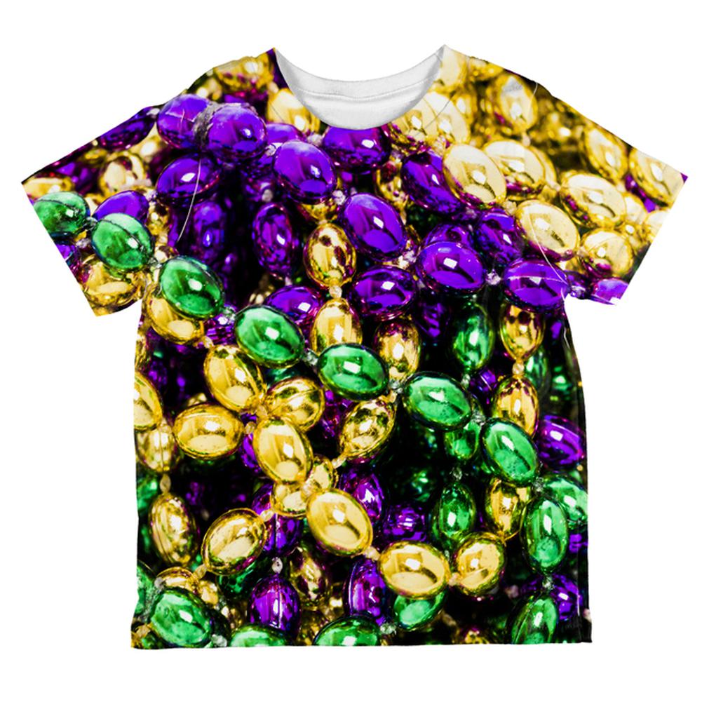 Mardi Gras Beads Costume All Over Toddler T Shirt Toddler T-Shirts Old Glory 2T Multi 