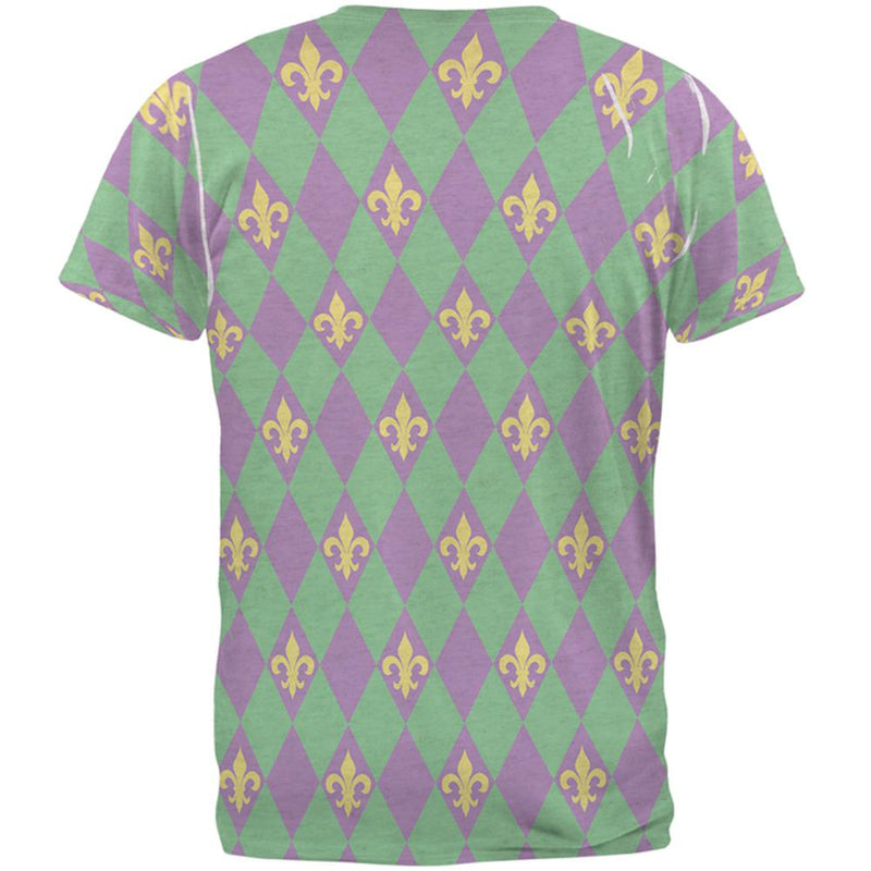 Mardi Gras Fleur De Lis Jester Costume Mens T Shirt Men's T-Shirts Old Glory   