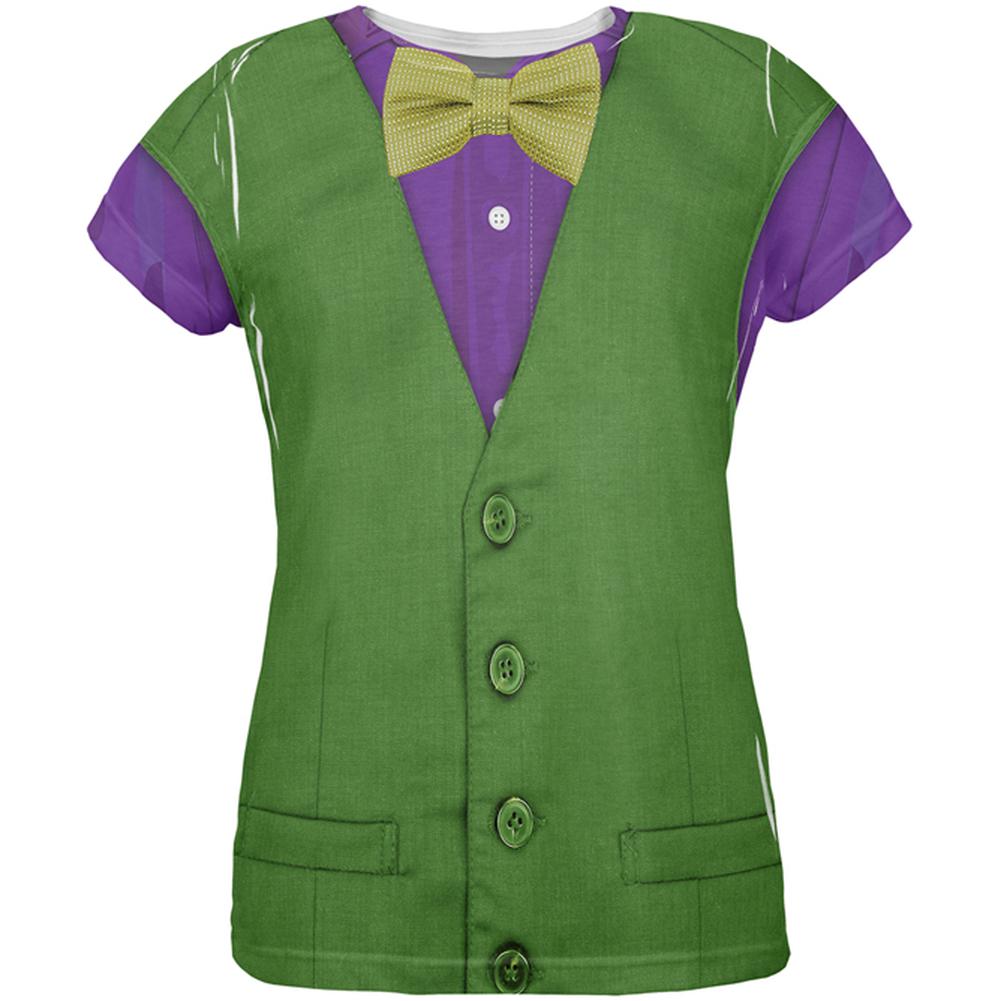 Mardi Gras Green and Purple Vest Costume All Over Womens T Shirt Women's T-Shirts Old Glory 2XL Multi 