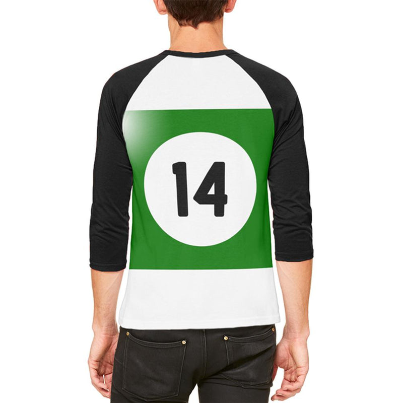 Halloween Billiard Pool Ball Fourteen Costume Mens Raglan T Shirt Men's T-Shirts Old Glory   