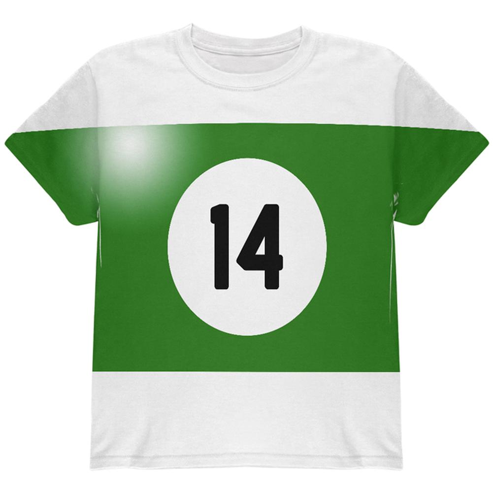 Halloween Billiard Pool Ball Fourteen Costume Youth T Shirt Youth T-Shirts Old Glory LG Multi 