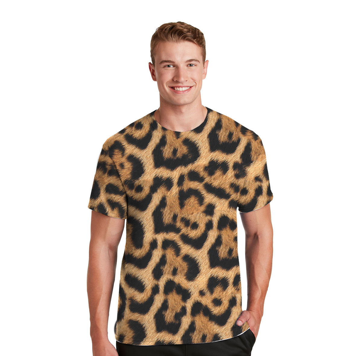 Halloween Leopard Print Costume All Over Mens T Shirt Men's T-Shirts Old Glory   