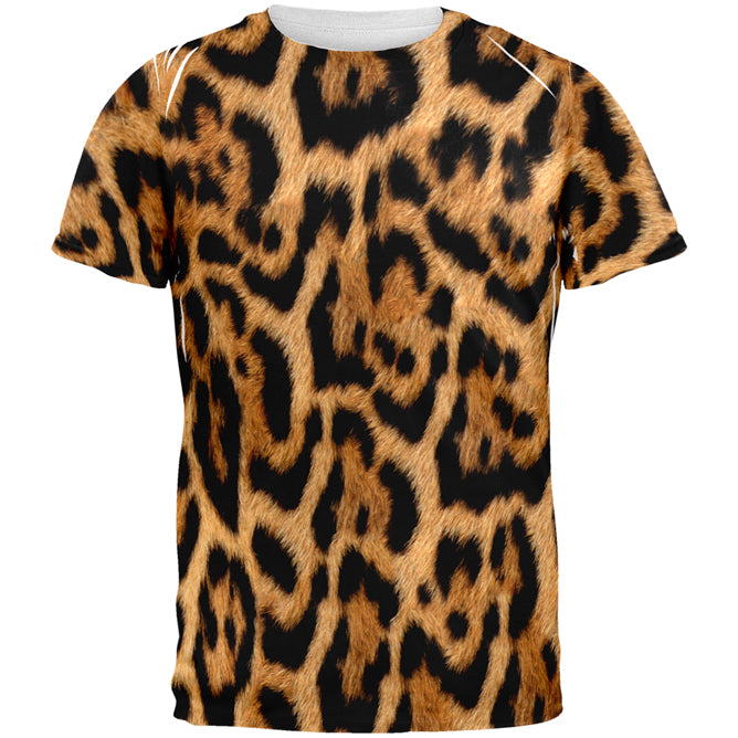 Halloween Leopard Print Costume All Over Mens T Shirt Men's T-Shirts Old Glory SM  