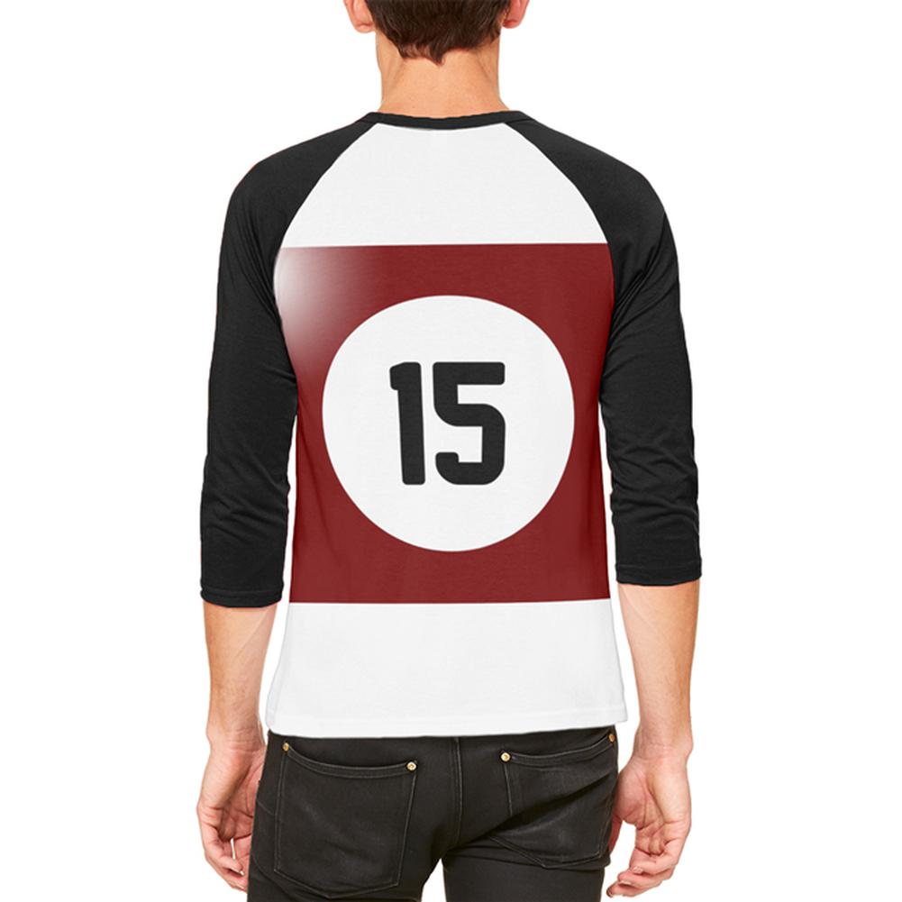 Halloween Billiard Pool Ball Fifteen Costume Mens Raglan T Shirt Men's T-Shirts Old Glory   