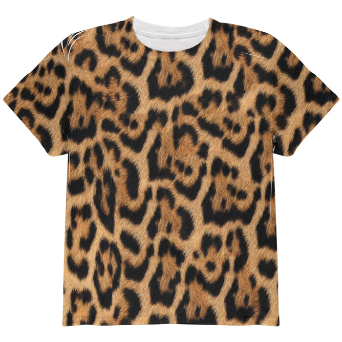 Halloween Leopard Print Costume All Over Youth T Shirt Youth T-Shirts Old Glory YLG Multi 