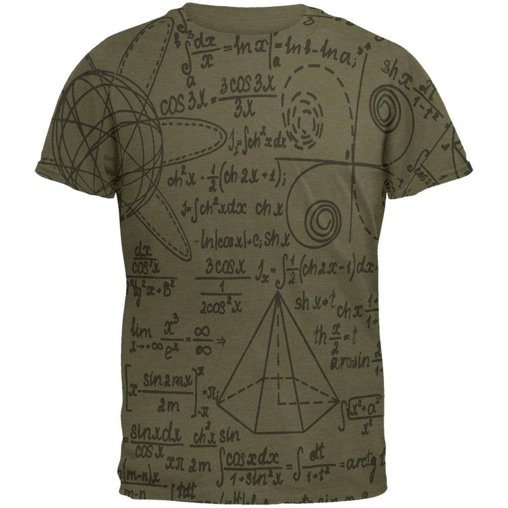 Math Geek Formula Men's Soft T-Shirt Men's T-Shirts Old Glory 2XL Military Green 