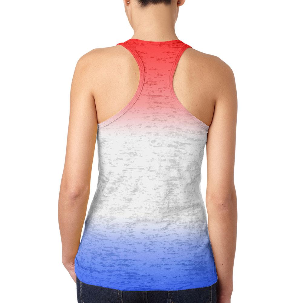 Summer Sun Ice Pop Ombre Juniors Burnout Racerback Tank Top Juniors Tank Tops Old Glory   