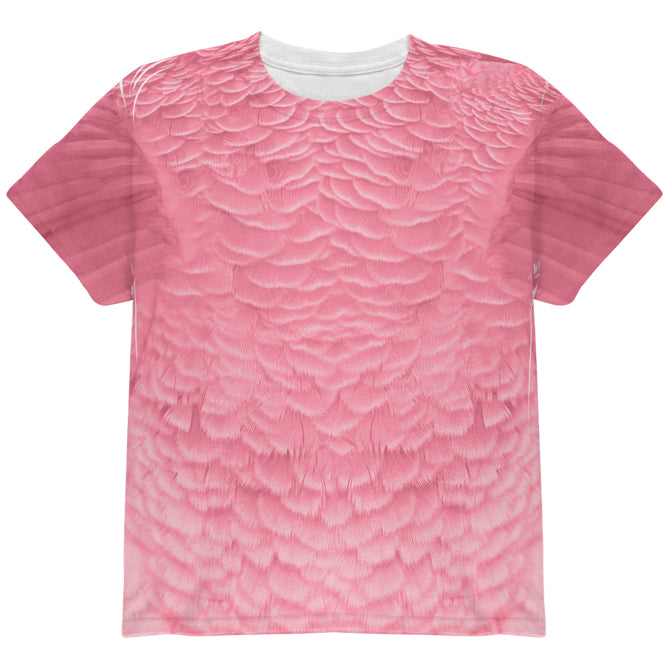 Halloween Costume Pink Flamingo Costume All Over Youth T Shirt Youth T-Shirts Old Glory YLG Multi 