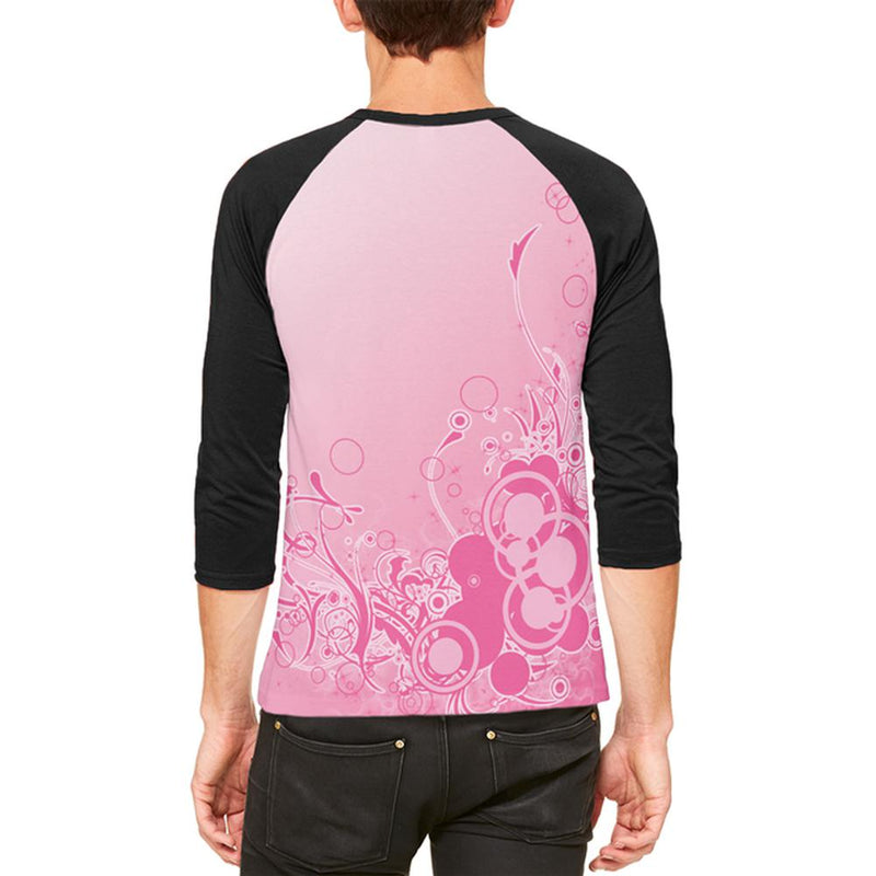 Pink Ombre Day Dream Mens Raglan T Shirt Men's T-Shirts Old Glory   