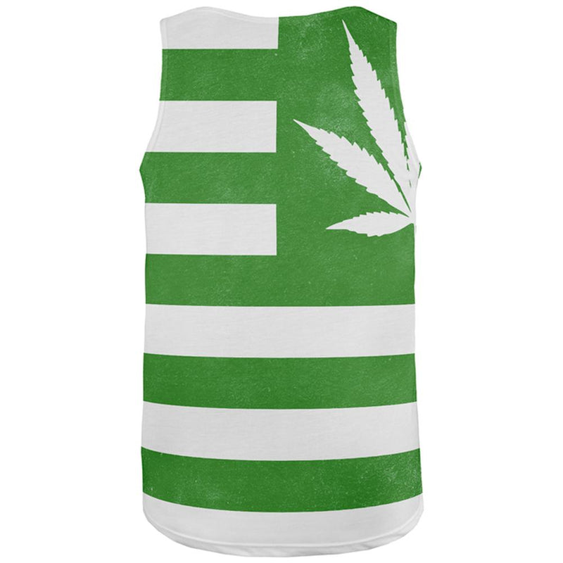 American High Pot Leaf Flag All Over Mens Tank Top Men's Tank Tops Old Glory   