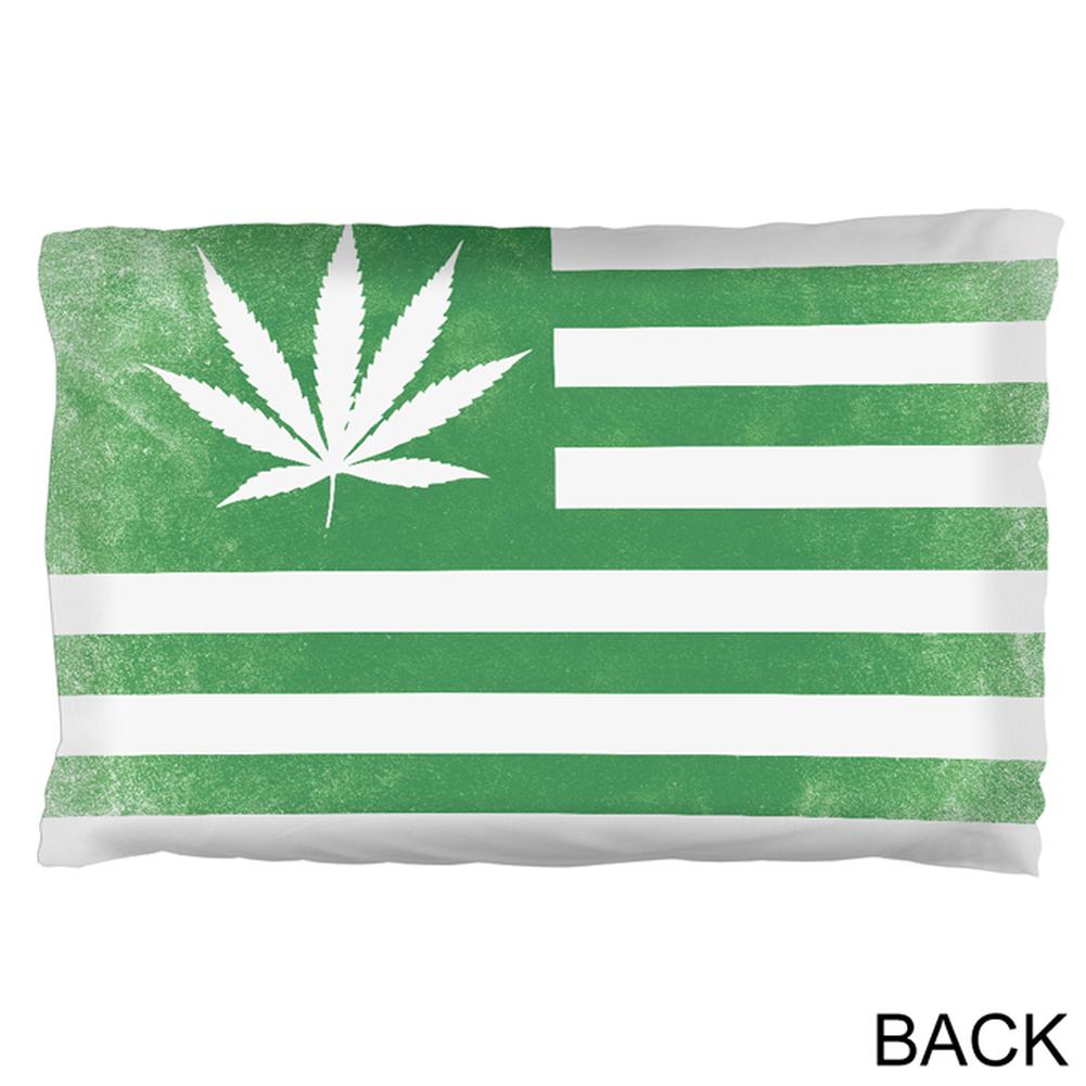 American High Pot Leaf Flag Pillow Case Pillowcases Old Glory   