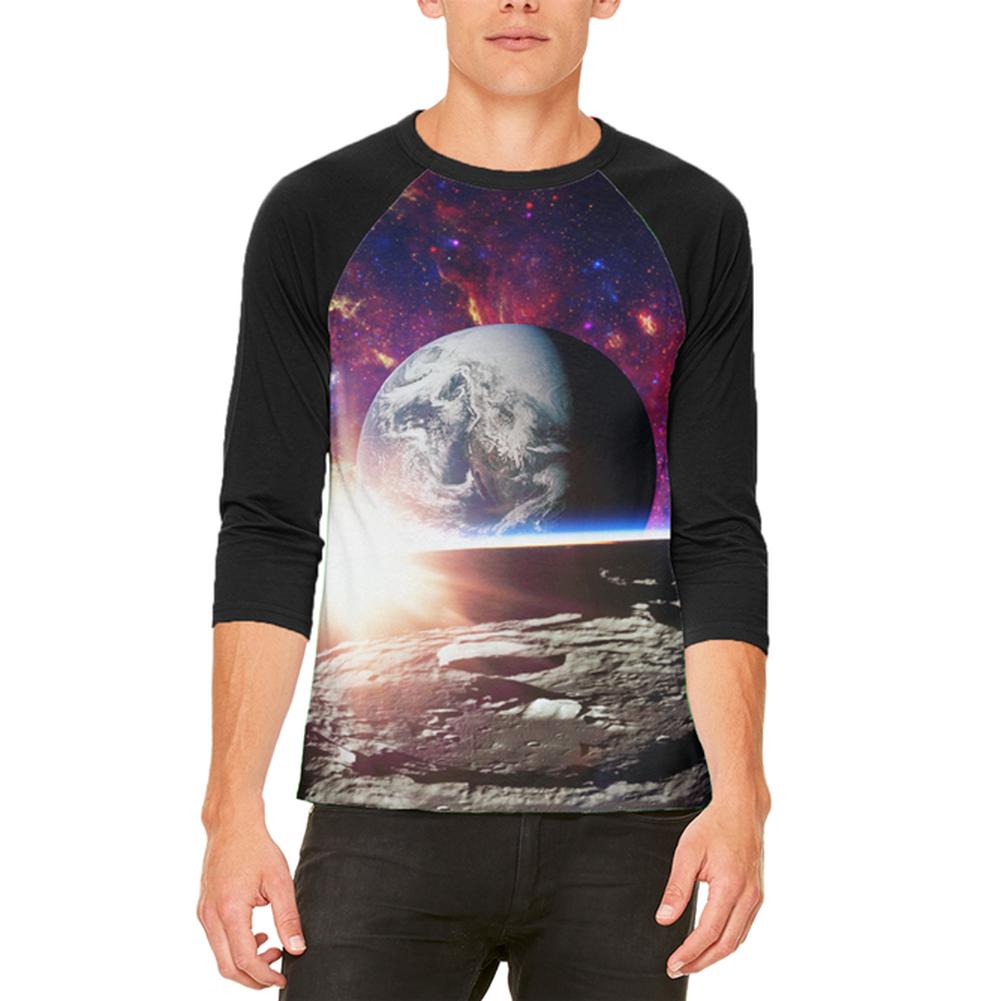 Explore The Infinity Of Space Mens Raglan T Shirt Men's T-Shirts Old Glory 2XL White-Black 