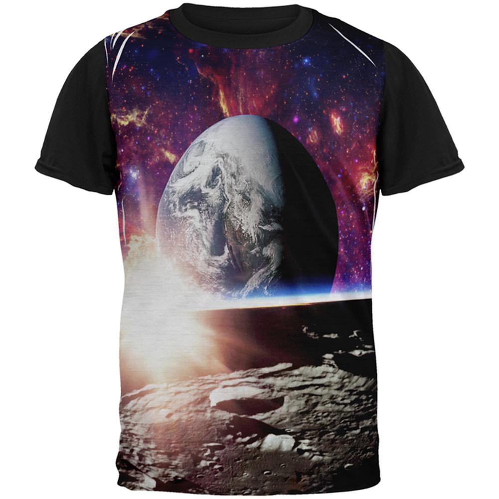 Explore The Infinity Of Space All Over Mens Black Back T Shirt Men's T-Shirts Old Glory MD Multi 