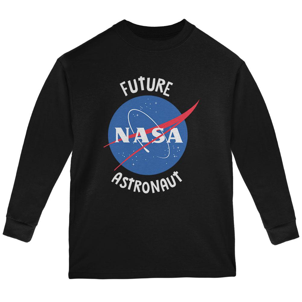 Future NASA Space Astronaut Youth Long Sleeve T Shirt Youth Long Sleeves NASA LG Black 