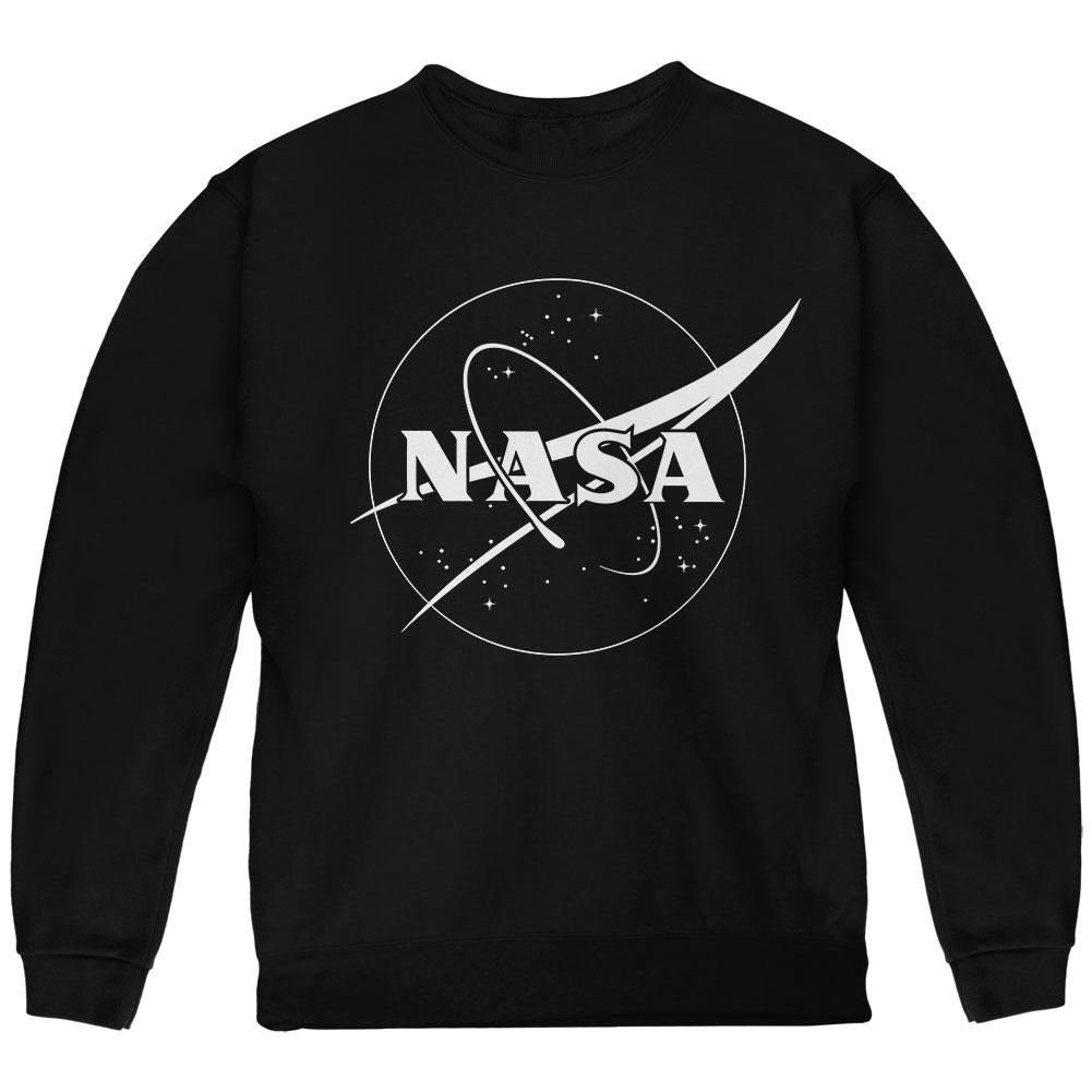 NASA Outline Logo Youth Sweatshirt Youth Sweatshirts NASA LG Black 