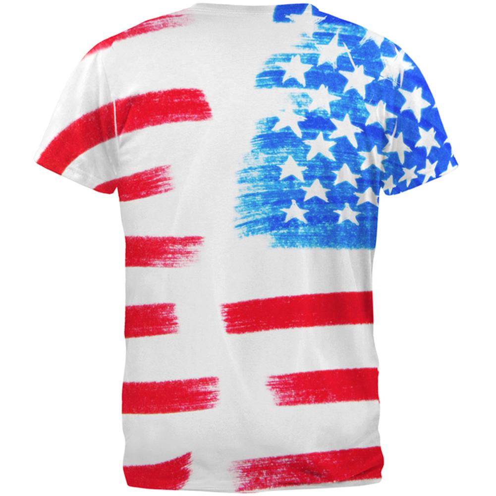 4th of July Color Me American All Over Mens T Shirt Men's T-Shirts Old Glory   